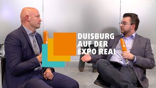 DUISBURG AUF DER EXPO REAL 2023  INTERVIEW MIT JENS SPERKE  FLÄCHENENTWICKLUNG GEBAG [upl. by Inahteb778]