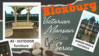 Suprising Bloxburg custom outdoor seating hacks  4 ideas [upl. by Ertnom]