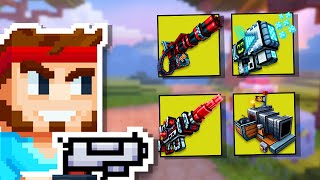 Using All 10th Anniversary Pixel Pass Weapons Early Pixel Gun 3D [upl. by Kcirdnek420]