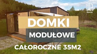 Całoroczny domek modułowy 35 m2  ARTEE Domki [upl. by Woodie665]