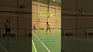 How to forehand lift and forehand drop in badminton badmintoncoaching [upl. by Yajiv]