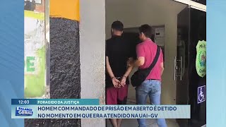 Foragido Homem com Mandado de Prisão em Aberto é Detido no Momento em que era Atendido na UAIGV [upl. by Anu]