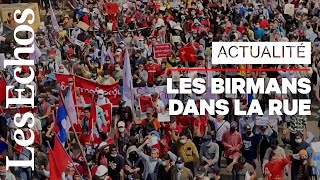 Birmanie des dizaines de milliers de manifestants contre le coup dEtat [upl. by Fedirko674]