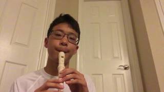 Spongebob Krusty Krab song on recorder [upl. by Reffotsirk]