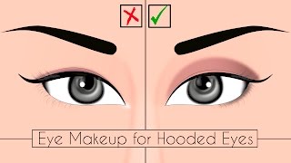 Eye Makeup For Hooded And Upturned Eyes  Quick amp Easy Makeup Tips [upl. by Llenrup362]