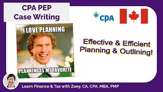 CPA PEP  Case writing  Effective and efficient planning amp outlining [upl. by Arratoon814]