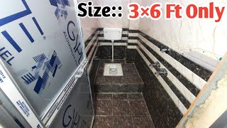 3×6 Small Bathroom Design👌  Bathroom Design 3×6 Feet Only  Bathroom Tile Design [upl. by Ylrehc]