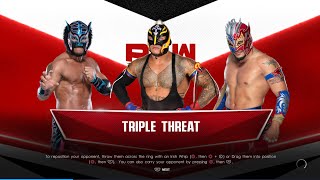 quotBattle of the HighFlyers Mysterio vs Kalisto vs Doradoquot wwe raw levelup [upl. by Laro]