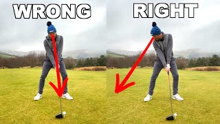 The EASIEST Way To Hit Driver Straight  Works For Irons Too [upl. by Eesyak]