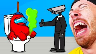 Skibidi Toilet but Among Us Animations Funny Try Not To Laugh [upl. by Leroy]