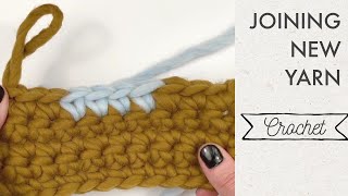 Adding or Joining New Yarn Single Crochet  Easy Tutorial for Beginners [upl. by Naitsabes119]