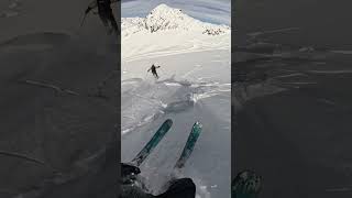 I was in a BAD position for THIS to happen 🤯 avalanche ski skiing freeride pov [upl. by Notsehc495]