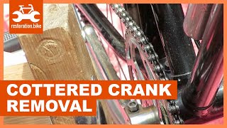 How to remove a cottered crank from a vintage bicycle [upl. by Bigelow]