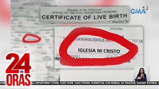 Maling relihiyon sa birth certificate ng anak idinulog ng isang ginang  24 Oras [upl. by Champagne]