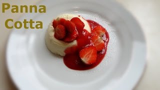 Vanilla Panna Cotta with Stawberry Coulis [upl. by Enirbas242]