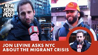 Reporter asks people on the street in NYC about the migrant crisis [upl. by Oicnoel]