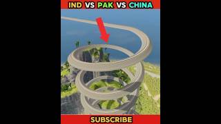 IND vs Pak😡 vs China unbelievable train challenge accepted shorts beamngdrive BeamngShorts [upl. by Ahseetal]