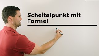 Scheitelpunkt mit Formel bestimmen Parabeln quadratische Funktion  Mathe by Daniel Jung [upl. by Anhaj314]