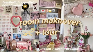 🩰⭐️ULTIMATE AESTHETIC ROOM MAKEOVERTRANSFORMATION  TOUR 2023 tiktokpinterest coquette inspired [upl. by Niamert357]