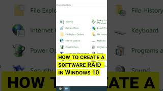 How to create a software RAID in Windows Server operating system shorts short shortvideo [upl. by Ilegna359]