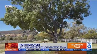 Gusty Santa Ana winds ignite red flag warnings fire concerns [upl. by Htiduy]