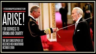 CHRISTOPHER LEE IS KNIGHTED 2009 [upl. by Atinrev]