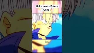 Goku meets Future Trunks after coming back to earth goku dragonballz trunks supersaiyan dbz [upl. by Colier]