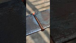 Using nails when welding wide gaps will get maximum results [upl. by Aratas788]