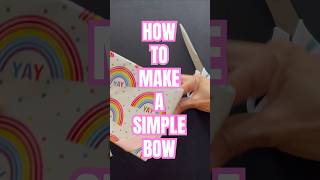 🩷GIFT WRAPPING HOW TO MAKE A SIMPLE BOW short tutorial giftwrapping [upl. by Enirac933]