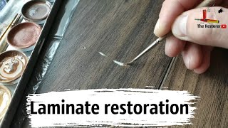 LAMINATE REPAIR DIY  Restoration of scratches on the laminate How to fix laminate [upl. by Yenaled]