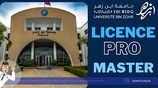 Licence pro  Master À université ibn zohr pour BAC3  BAC2 ISTA OFPPT BTS EST [upl. by Kinimod]