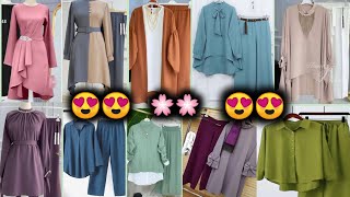 Islamic Clothing Spring Long Sleeve Sequin Blouse Pants Suits💥💥 [upl. by Esiled]