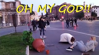 BUSHMAN DOWN  BUSHMAN PRANK ITALY 2021 [upl. by Aerdnuahs]