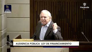 Intervención del Ministro en la Audiencia Pública  Ley de Financiamiento [upl. by Deery]