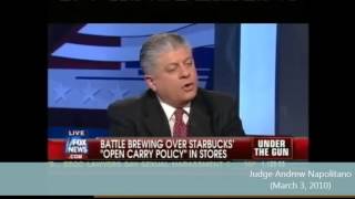 Judge Napolitano Starbucks and DC v Heller March 3 2010 [upl. by Saidnac]