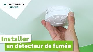 Comment installer un détecteur de fumée  Leroy Merlin [upl. by Ahsenom]