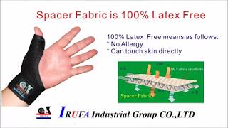 3D Breathable Patented Spacer Fabric Thumbt Splint [upl. by Florella]