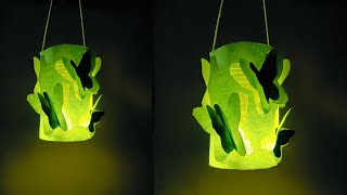 beautiful DIY lamp for home decorDiy craft using bottle [upl. by Spieler]