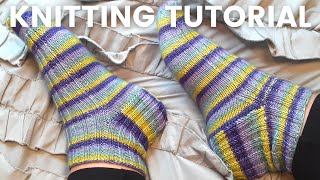 Knitting Socks on Magic Loop Beginner friendly [upl. by Dymoke]