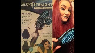 MY FIRST IMPRESSIONSREVIEW ON THE SILKY STRAIGHT HAIR BRUSH [upl. by Alyekahs]