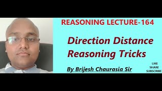 direction distance reasoning tricksdirection reasoning tricksdirection tricksby brijesh sir [upl. by Aldercy]