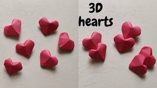 Origami easy 3D heart  Inflatable heart  fingers360 [upl. by Soisatsana472]