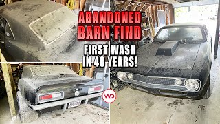 First Wash in 40 Years Camaro SS Race Car Barn Find  Satisfying Car Detailing Restoration [upl. by Eatnahc]