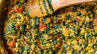 Ghanas Famous Palava Saucekontomire stew recipe  Delicious and healthy Sauce [upl. by Attennek663]