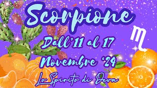 Scorpione ♏️ dall’11 al 17 Novembre ‘24 previsionisettimanali oroscoposcorpione tarocchiamore [upl. by Annola219]