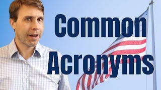 COMMON ACRONYMS IN AMERICAN ENGLISH 🇺🇸 [upl. by Det]