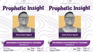 Prophetic Insight  Minister Keta Ngosi [upl. by Natrav]