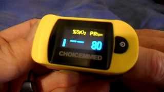 Choicemmed Oxywatch C20 Pulse Oximeter in use [upl. by Ilaw852]