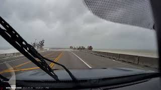 sanibel causeway sanibelisland hurricanehelene stormsurge crashingwaves [upl. by Yrak]