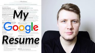 The Resume That Got Me Into Google software engineer resume tips [upl. by Maxi]